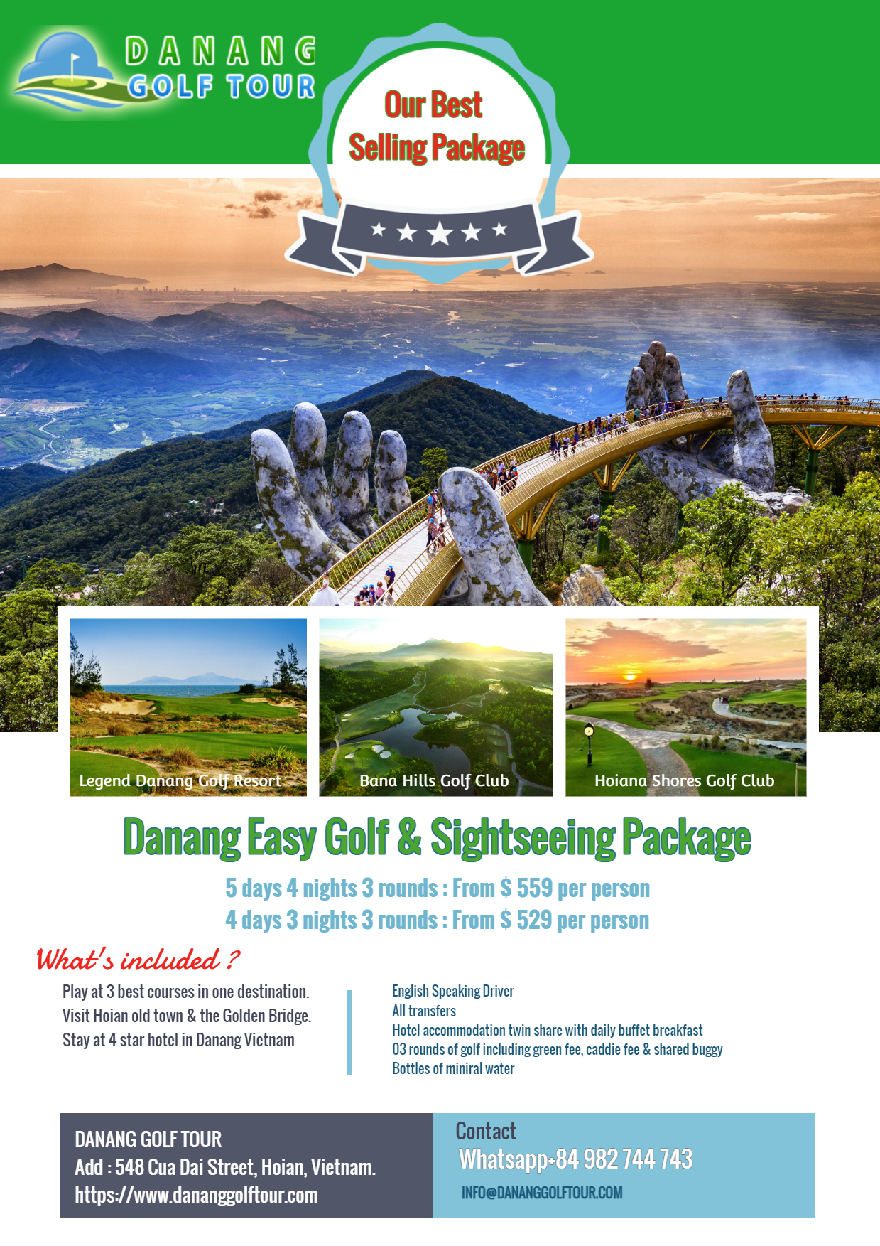 Danang Easy golf package 